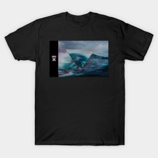 Glitch Art Record Big Wave Surfing Hawaii T-Shirt